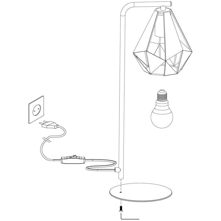 Eglo - Lampe de table 1xE27/60W/230V