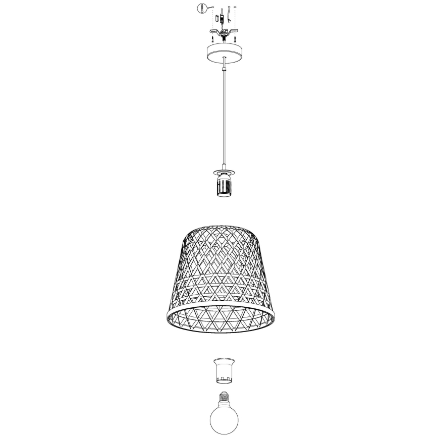 Eglo - Suspension fil 1xE27/60W/230V