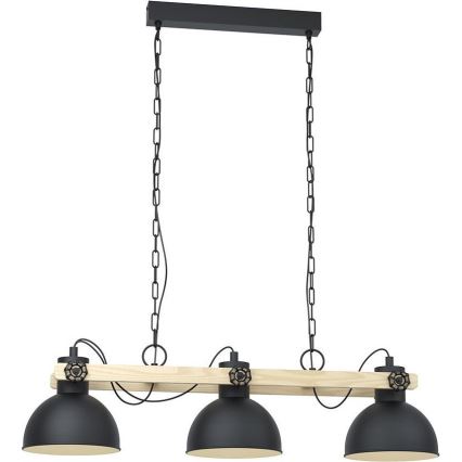 Eglo - Suspension sur chaîne 3xE27/28W/230V