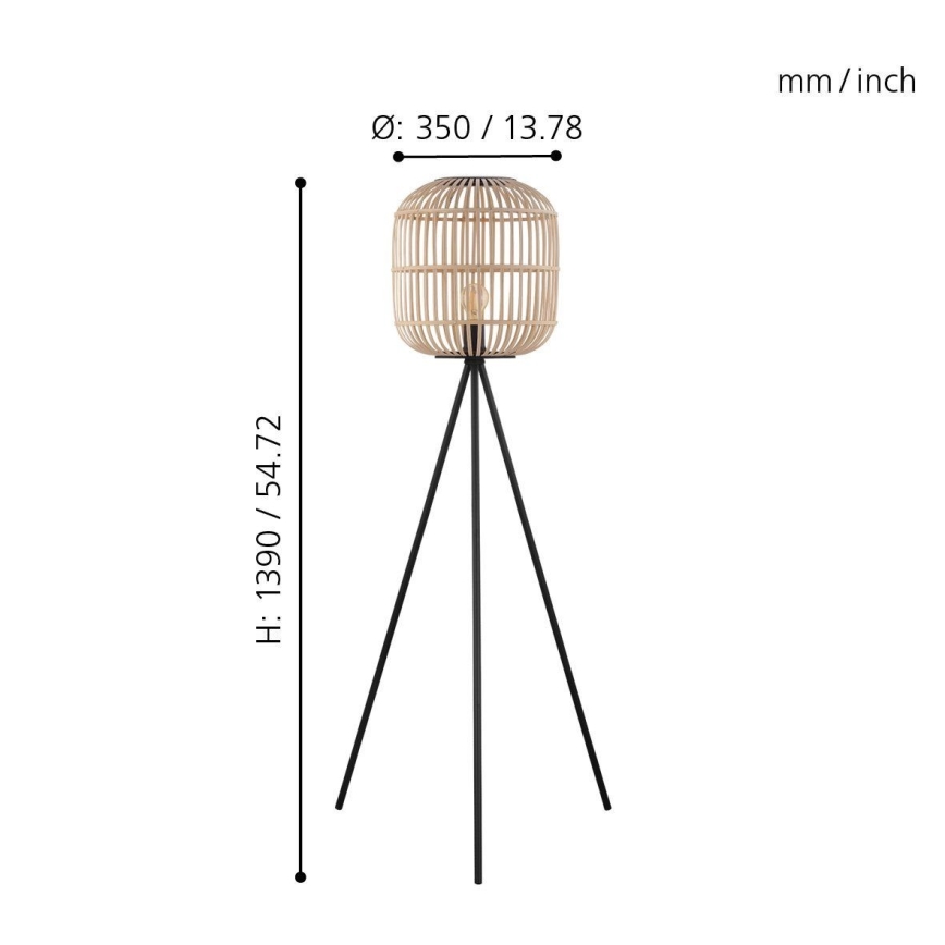 Eglo - Lampadaire 1xE27/28W/230V
