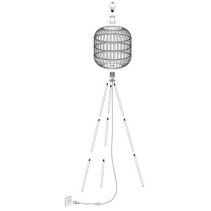 Eglo - Lampadaire 1xE27/28W/230V