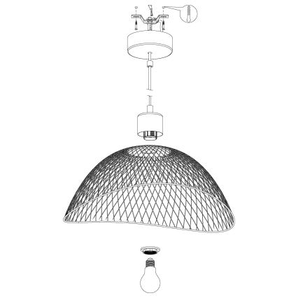 Eglo - Suspension avec fil 1xE27/60W/230V