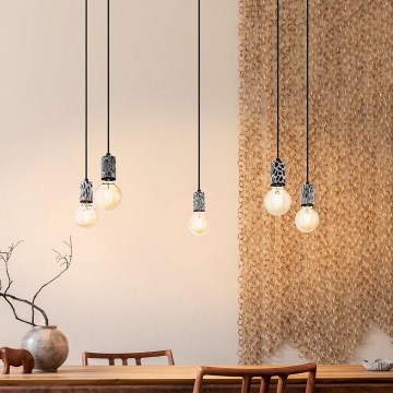 Eglo 43314 - Suspension sur câble COULSDON 5xE27/10W/230V