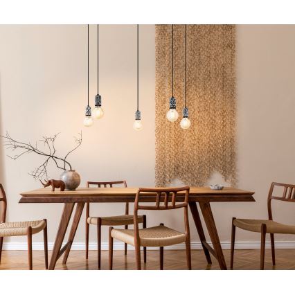 Eglo 43314 - Suspension sur câble COULSDON 5xE27/10W/230V