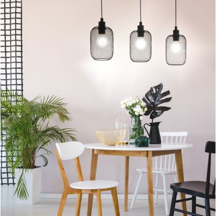 Eglo - Suspension avec fil 3xE27/60W/230V