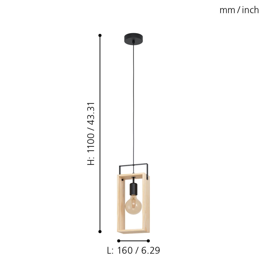 Eglo - Suspension avec fil 1xE27/40W/230V
