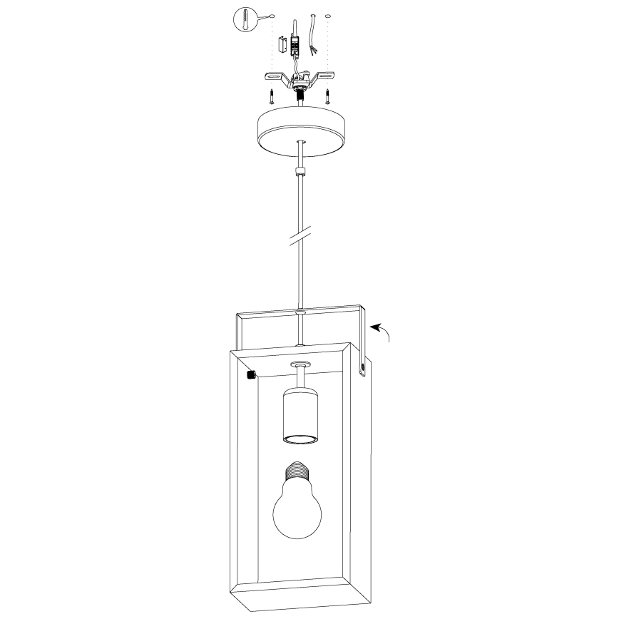 Eglo - Suspension avec fil 1xE27/40W/230V