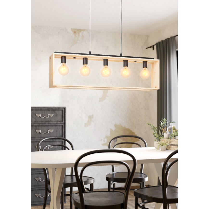 Eglo - Suspension avec fil 5xE27/40W/230V