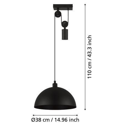 Eglo - Suspension avec fil 1xE27/40W/230V