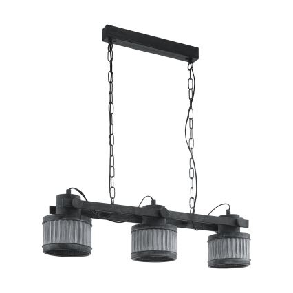 Eglo 43447 - Suspension sur chaîne TURROCK 3xE27/28W/230V