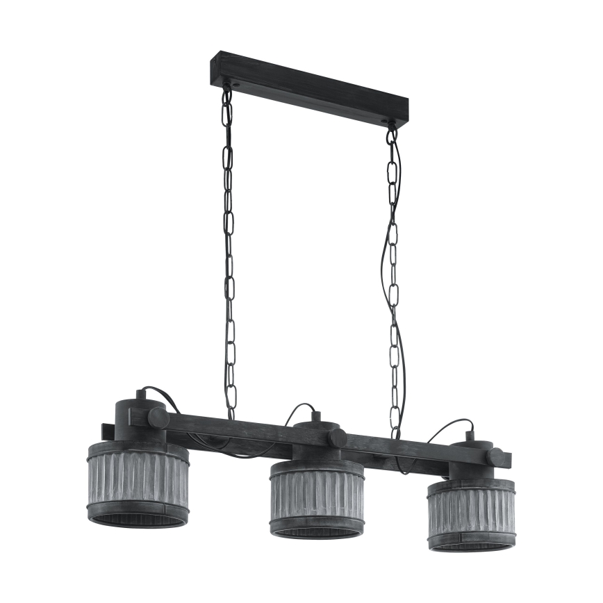 Eglo 43447 - Suspension sur chaîne TURROCK 3xE27/28W/230V