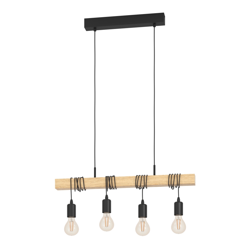 Eglo - Suspension filaire TOWNSHEND 4xE27/60W/230V