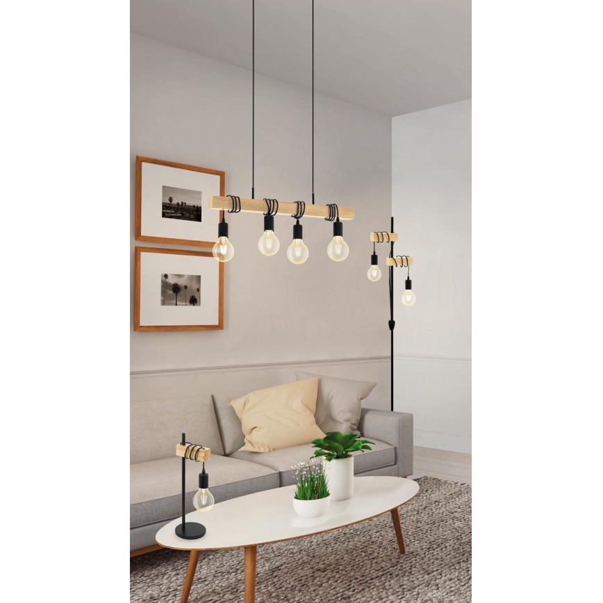 Eglo - Suspension filaire TOWNSHEND 4xE27/60W/230V