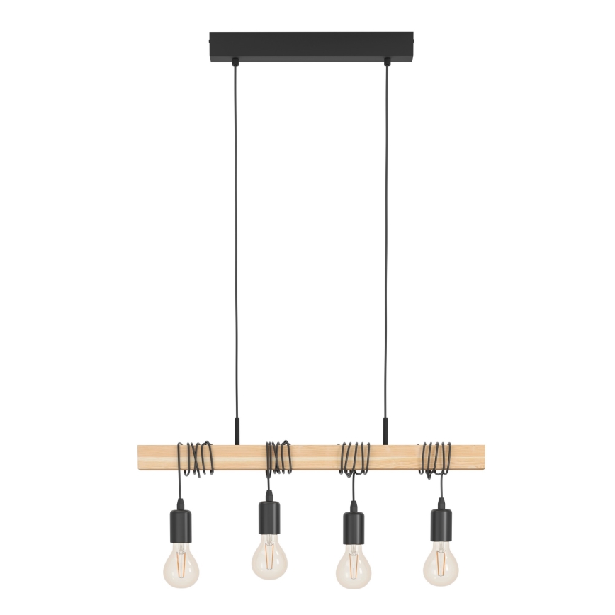 Eglo - Suspension filaire TOWNSHEND 4xE27/60W/230V