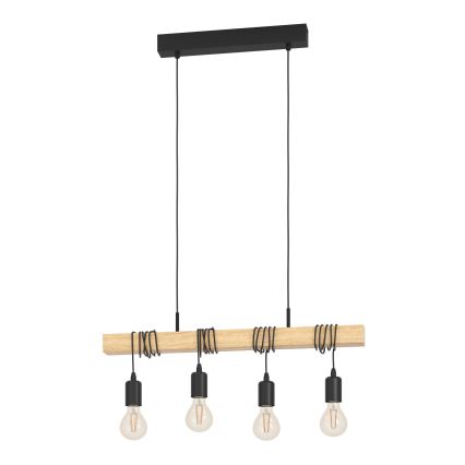 Eglo - Suspension sur câble TOWNSHEND 4xE27/60W/230V