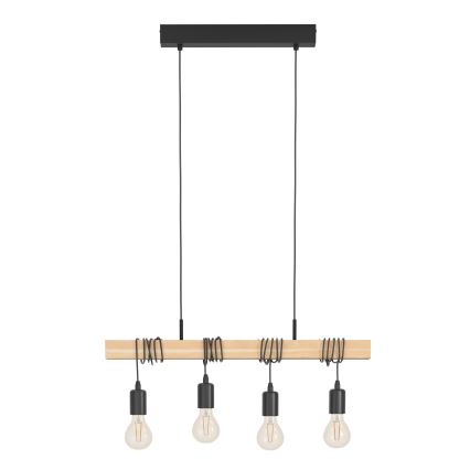 Eglo - Suspension sur câble TOWNSHEND 4xE27/60W/230V