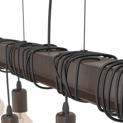 Eglo - Suspension filaire TOWNSHEND 8xE27/60W/230V