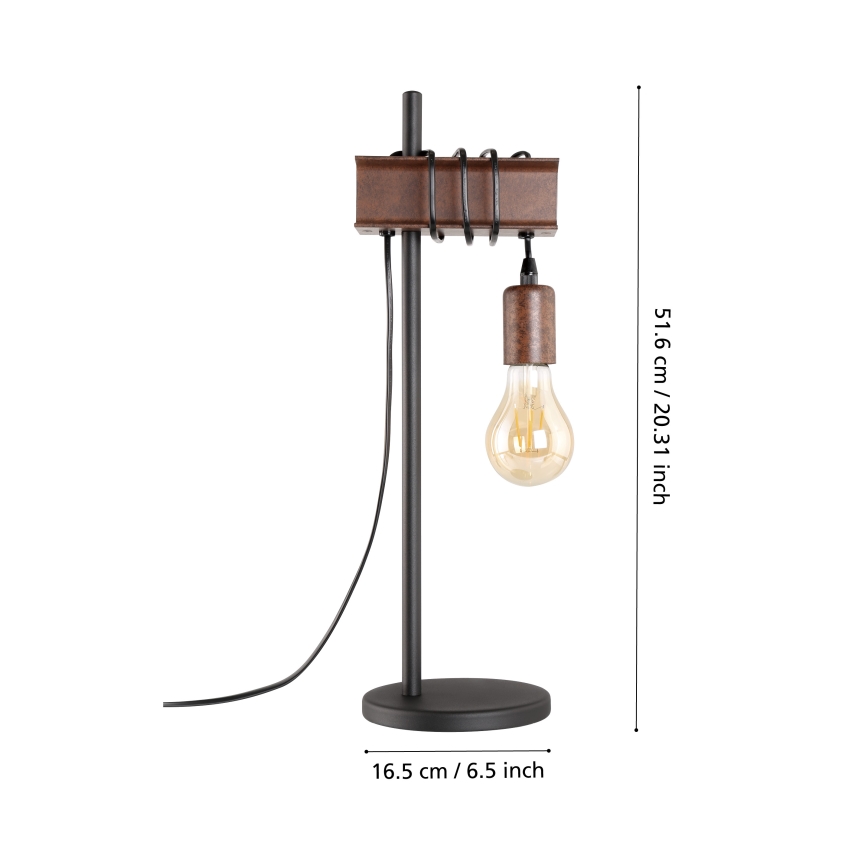 Eglo - Lampe de table TOWNSHEND 1xE27/10W/230V