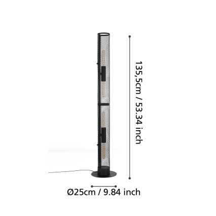 Eglo - Lampadaire 4xE27/40W/230V
