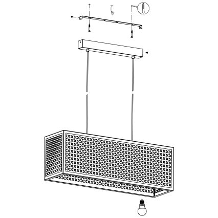 Eglo - Suspension filaire 3xE27/40W/230V