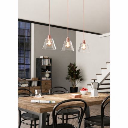 Eglo - Suspension filaire 3xE27/40W/230V