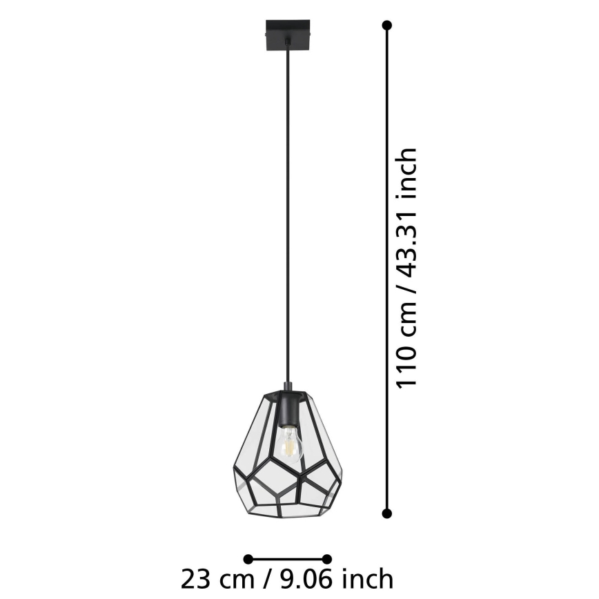 Eglo - Suspension filaire 1xE27/40W/230V