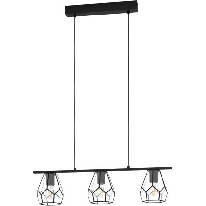 Eglo - Suspension LED sur câble 3xE27/40W/230V