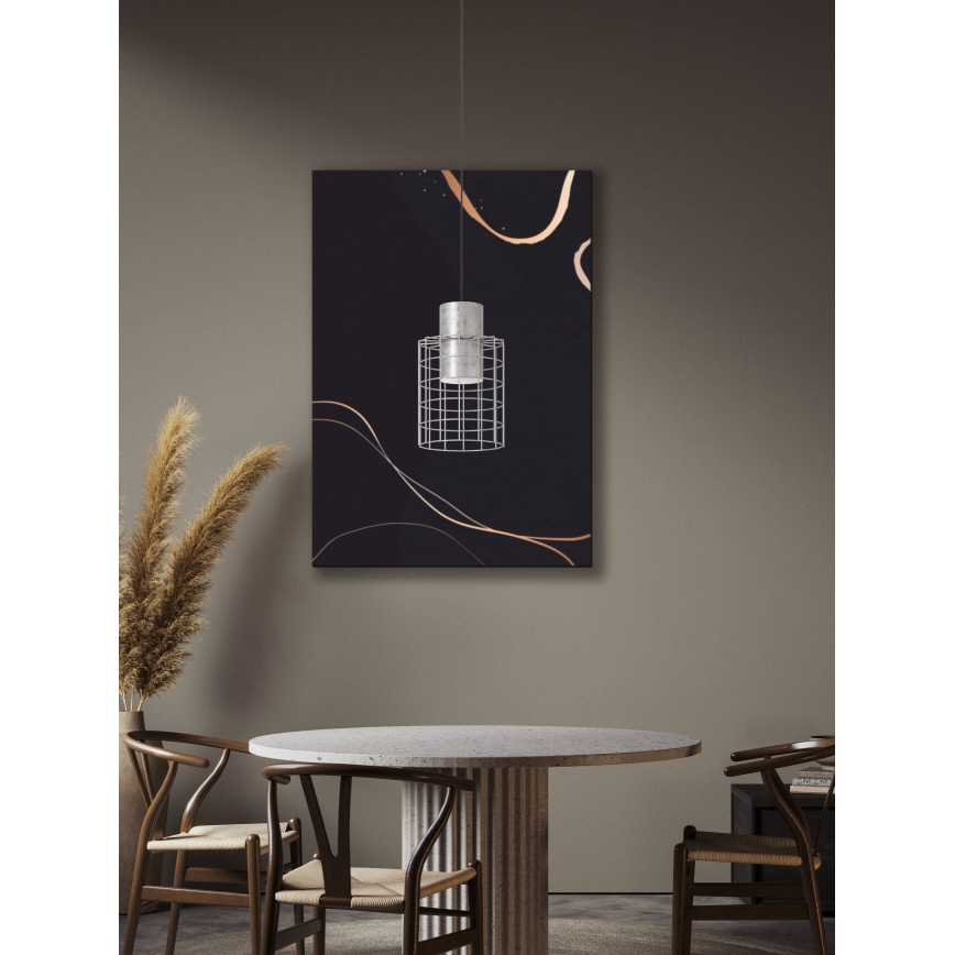 Eglo - Suspension filaire 1xE27/40W/230V d. 20 cm argentée