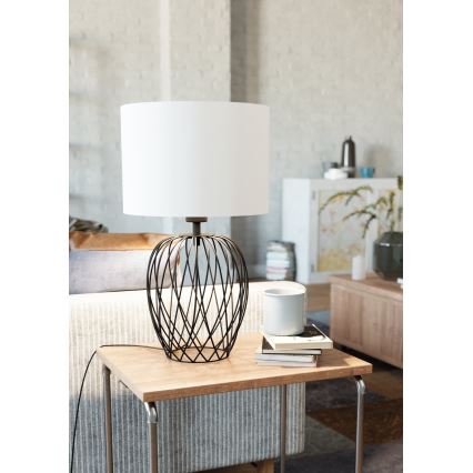 Eglo - Lampe de table 1xE27/40W/230V blanc