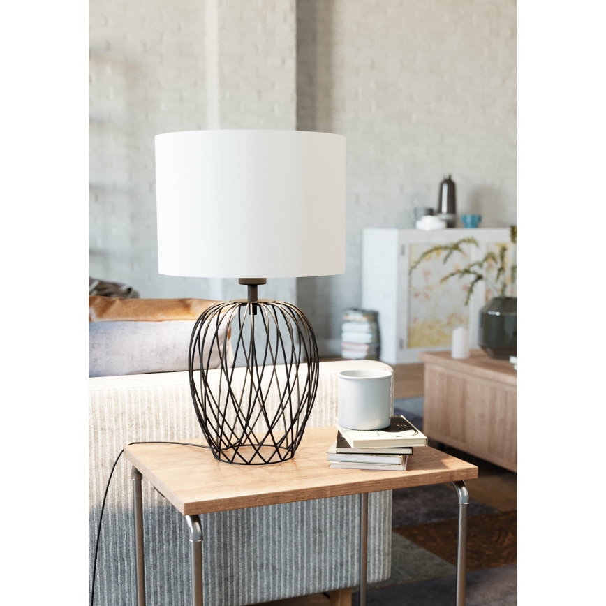 Eglo - Lampe de table 1xE27/40W/230V blanc
