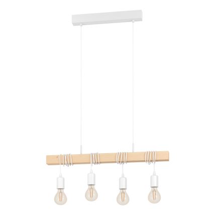 Eglo - Suspension filaire TOWNSHEND 4xE27/60W/230V