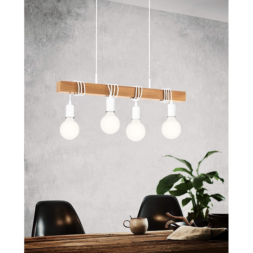 Eglo - Suspension filaire TOWNSHEND 4xE27/60W/230V