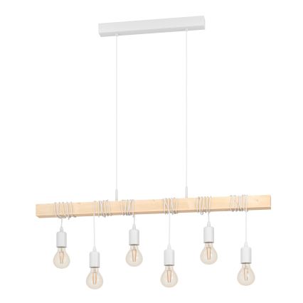 Eglo - Suspension filaire TOWNSHEND 6xE27/60W/230V