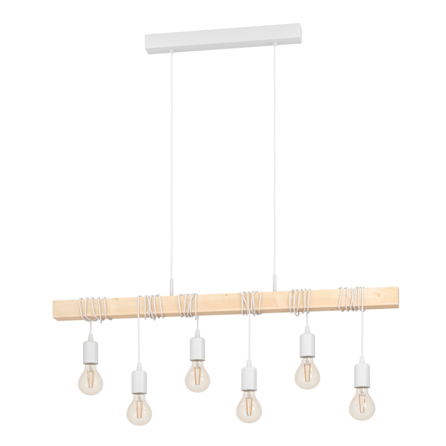 Eglo - Suspension filaire TOWNSHEND 6xE27/60W/230V