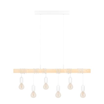 Eglo - Suspension filaire TOWNSHEND 6xE27/60W/230V