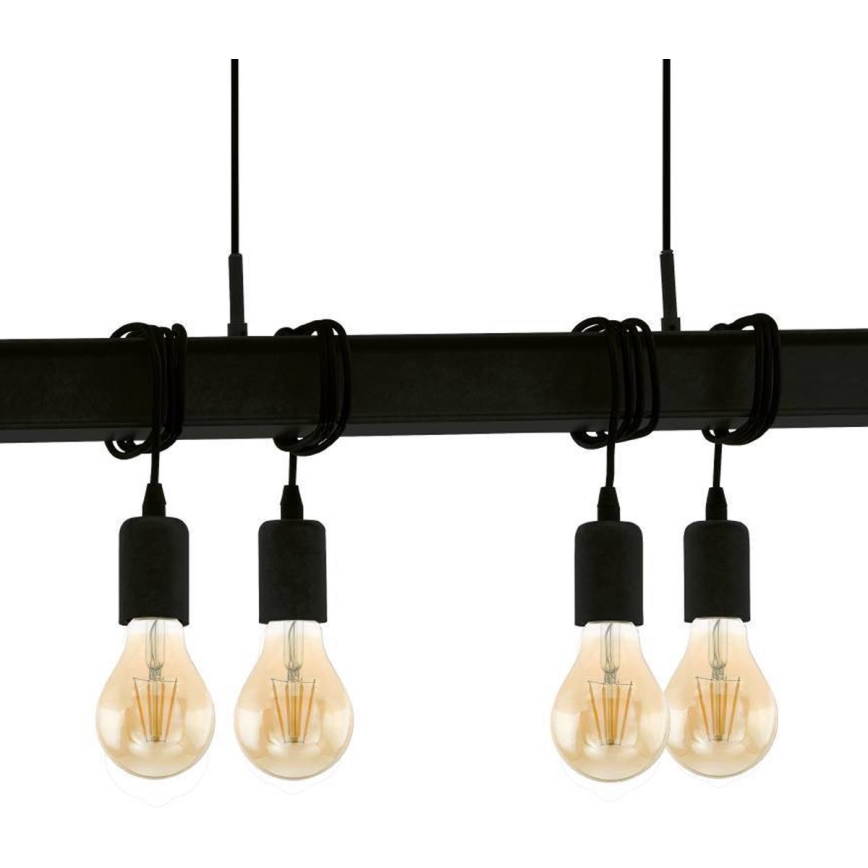 Eglo 43712 - Suspension filaire TOWNSHEND 6xE27/60W/230V noir