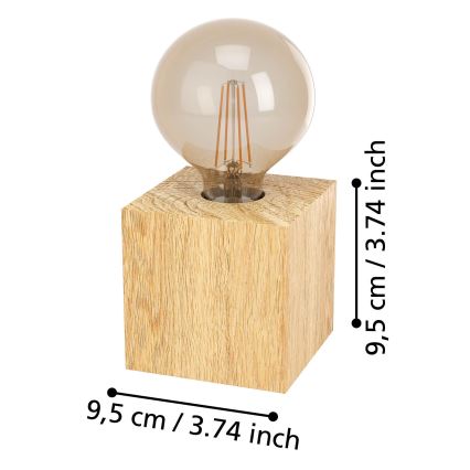 Eglo - Lampe de table 1xE27/40W/230V beige