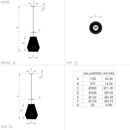 Eglo - Suspension filaire 1xE27/40W/230V