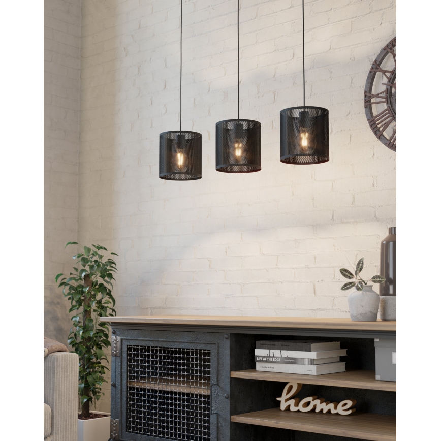 Eglo - Suspension filaire 3xE27/40W/230V