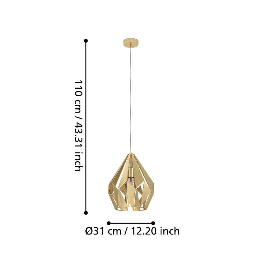 Eglo - Suspension filaire 1xE27/60W/230V d. 31 cm