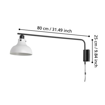 Eglo - Applique murale 1xE27/40W/230V