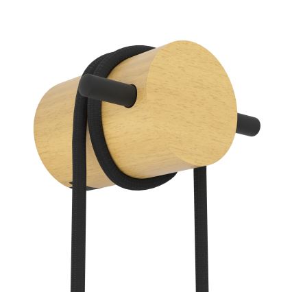 Eglo - Applique murale 1xE27/13W/230V noir/beige