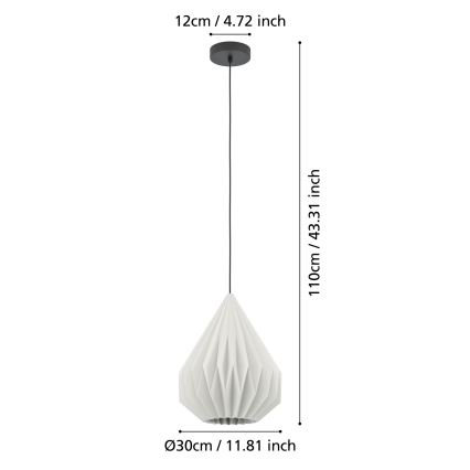 Eglo - Suspension filaire 1xE27/25W/230V d. 31 cm