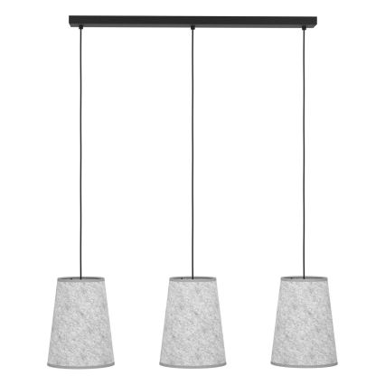 Eglo - Suspension filaire 3xE27/40W/230V gris