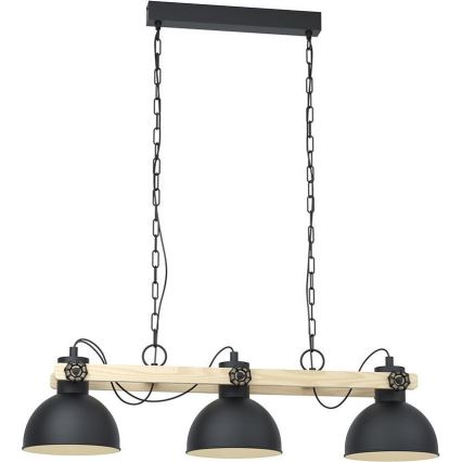 Eglo - Suspension chaîne 3xE27/28W/230V
