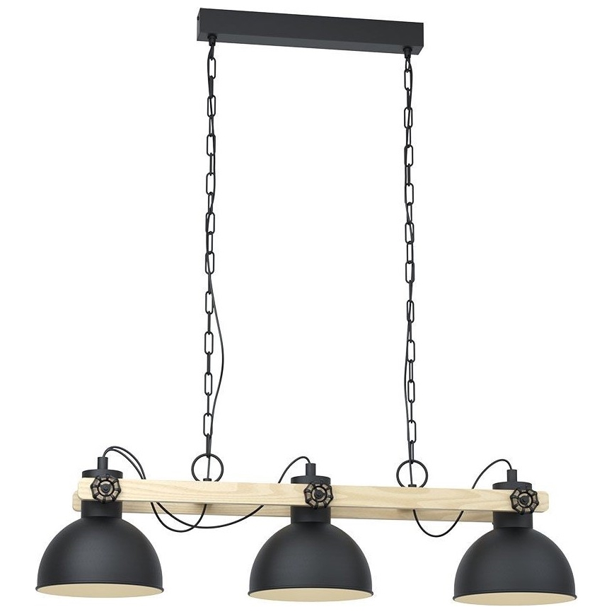 Eglo - Suspension chaîne 3xE27/28W/230V