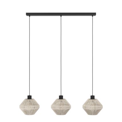 Eglo - Suspension sur câble 3xE27/40W/230V crème