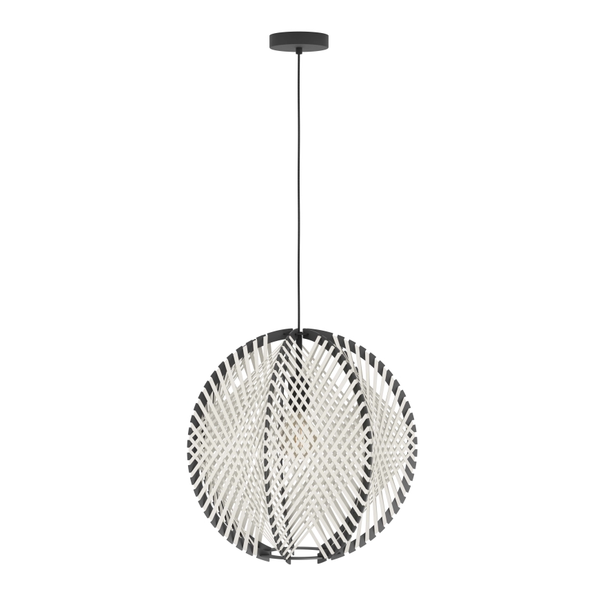 Eglo - Suspension filaire 1xE27/40W/230V d. 48 cm blanc/noir