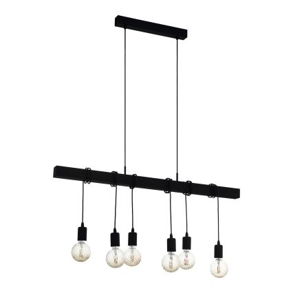 Eglo - Suspension sur câble TOWNSHEND 6xE27/60W/230V
