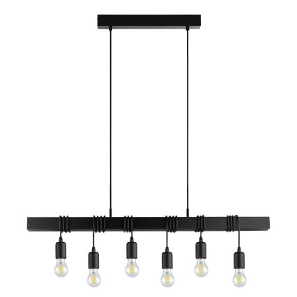 Eglo - Suspension sur câble TOWNSHEND 6xE27/60W/230V